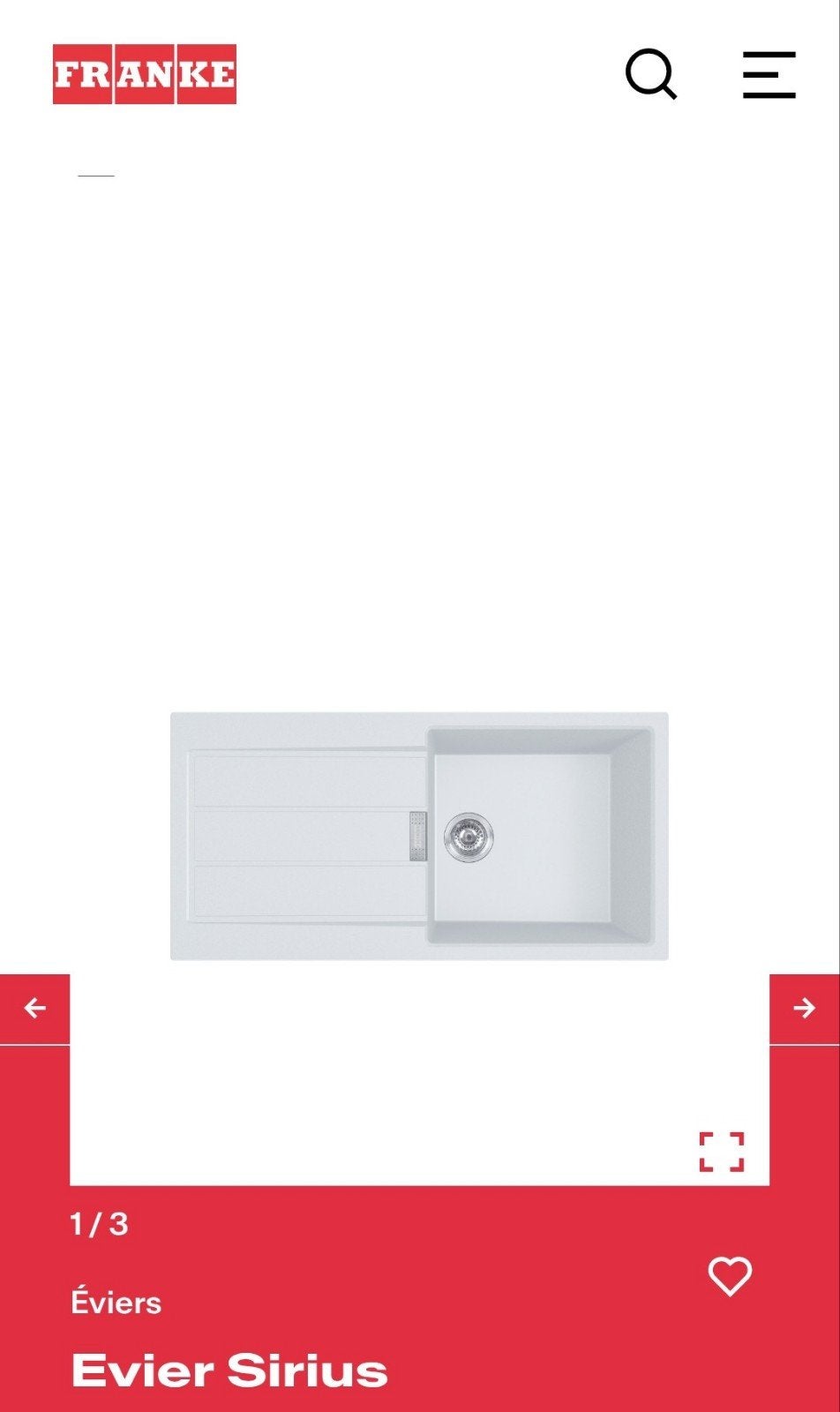 Spoelbak Franke Sirius 2 - Nine - tektoniet - wit, Ophalen, Wit