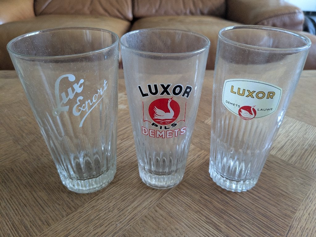 Verres Luxor brasserie Demets Lauwe - Lux Export, Collections, Marques de bière, Enlèvement