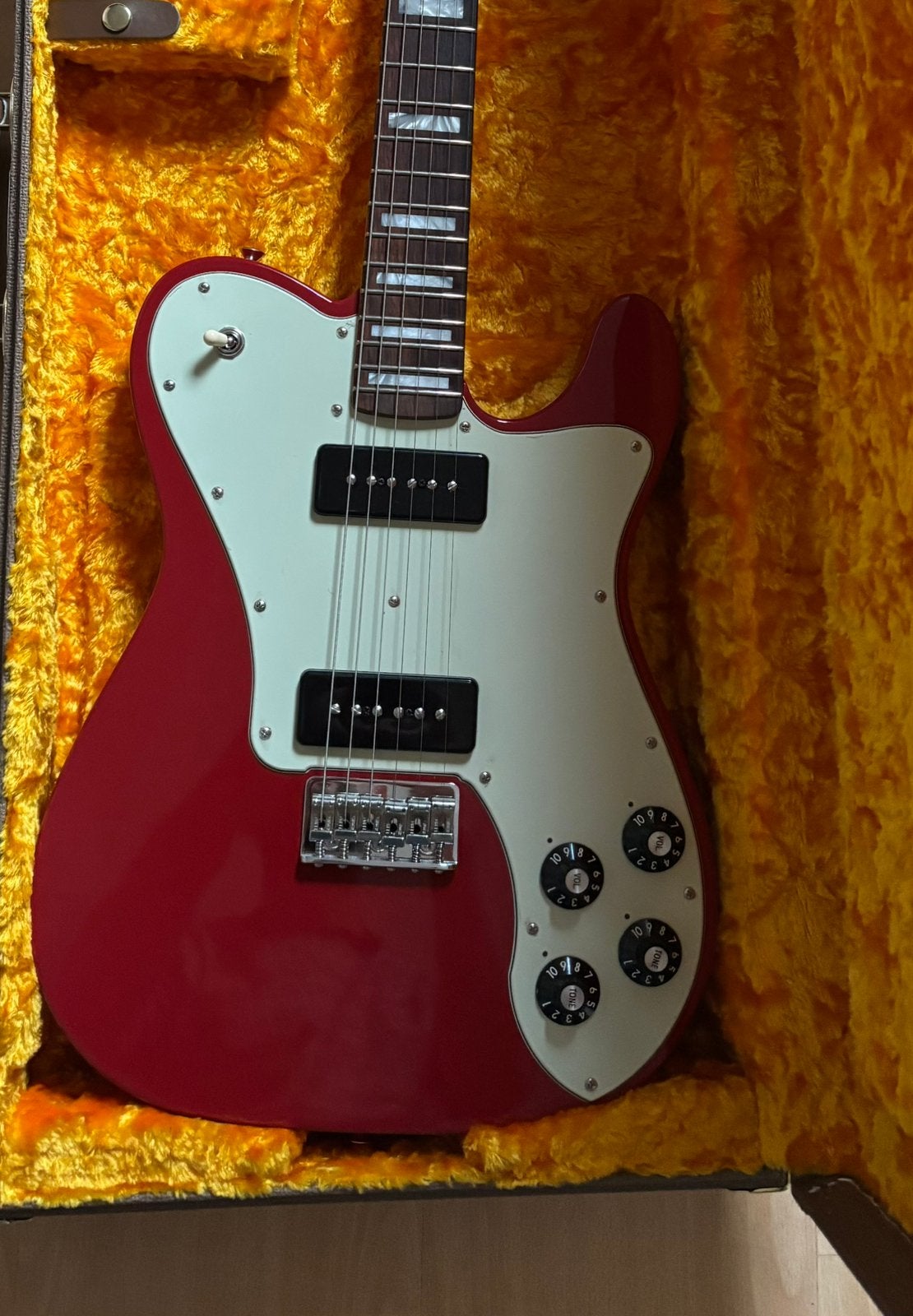Fender Chris Shiflett Telecaster Deluxe (USA) Dakota Red, Muziek en Instrumenten, Ophalen, Zo goed als nieuw, Solid body, Fender