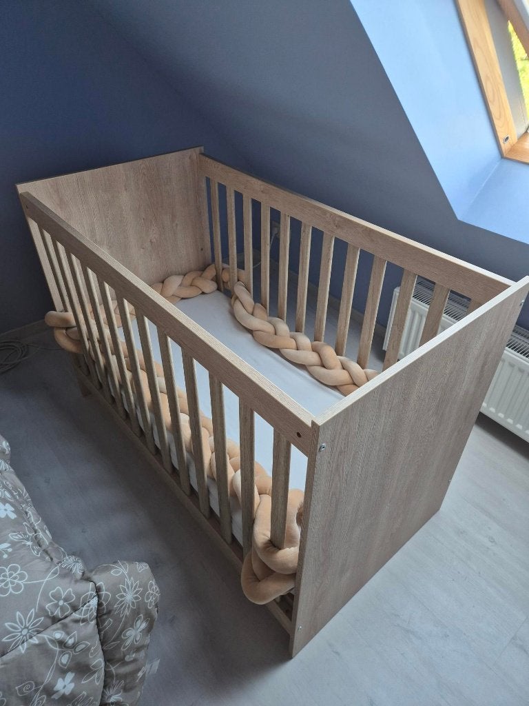 Babybed, ledikant, Ophalen, Gebruikt, Minder dan 140 cm, Matras