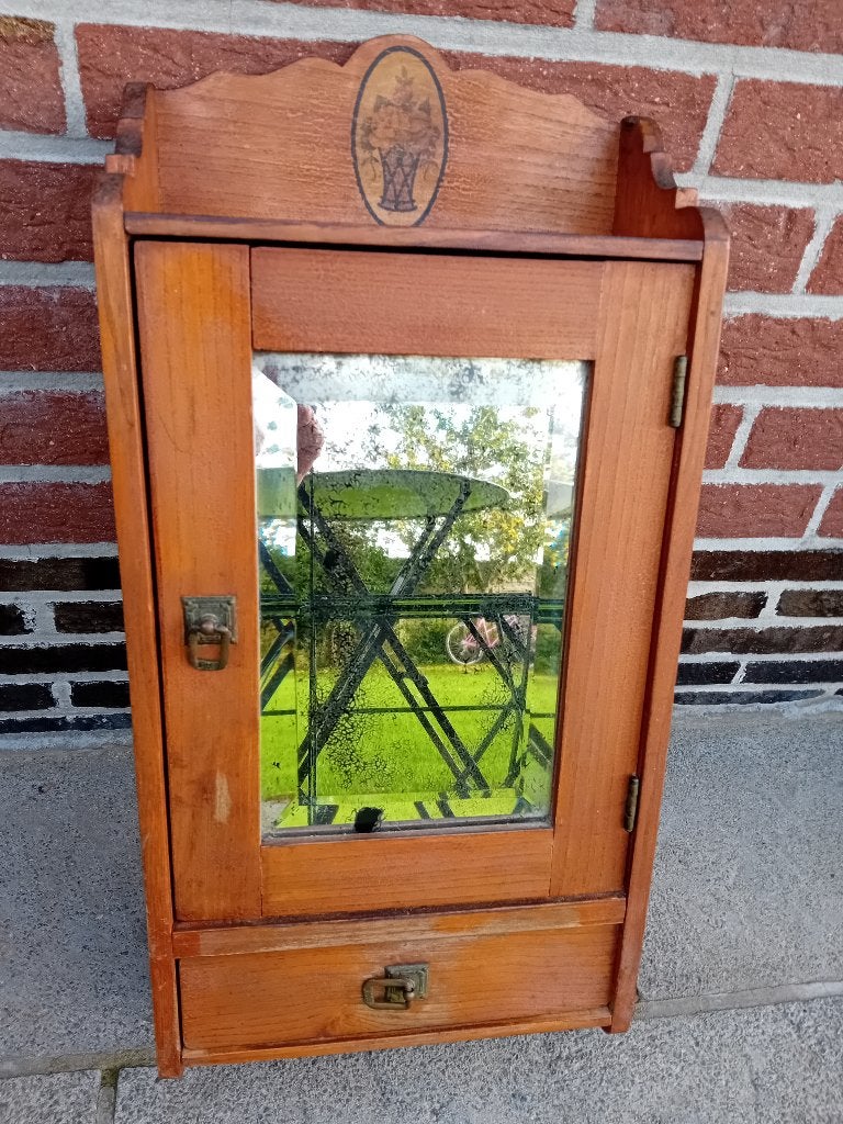retro keukenkastje, Huis en Inrichting, Ophalen, Minder dan 50 cm, Gebruikt, Bruin