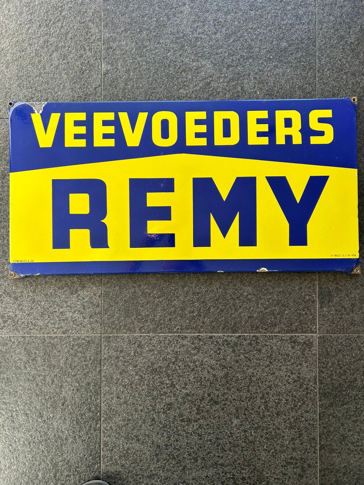 Emaille bord Veevoeders Remy, Antiek en Kunst, Ophalen of Verzenden
