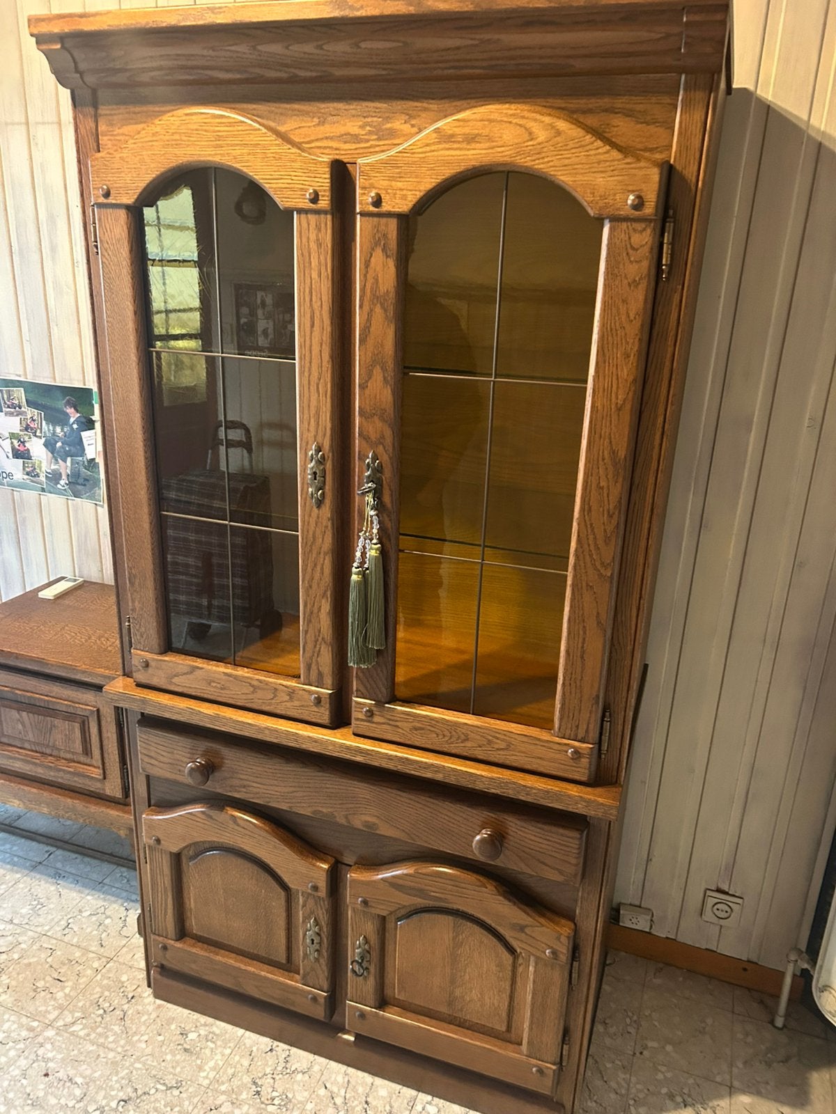 3x houten kast +tafel, Enlèvement ou Envoi