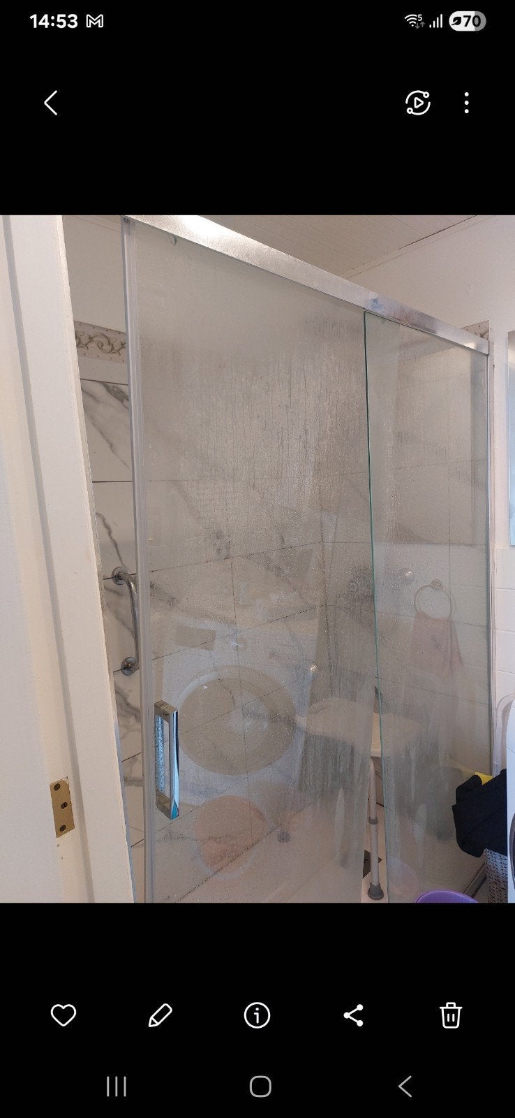 2 glazen badkamerdeuren om te geven, Huis en Inrichting, Ophalen of Verzenden