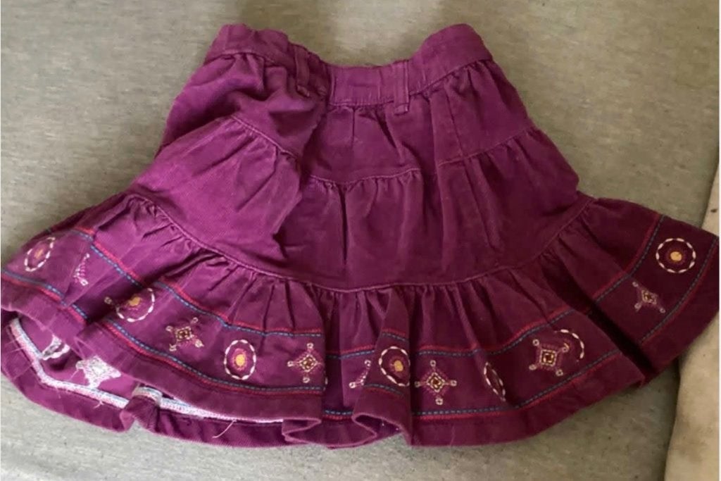 Paars velouren rokje maat 116, Kinderen en Baby's, Kinderkleding | Maat 116, Ophalen of Verzenden, Meisje, Jurk of Rok