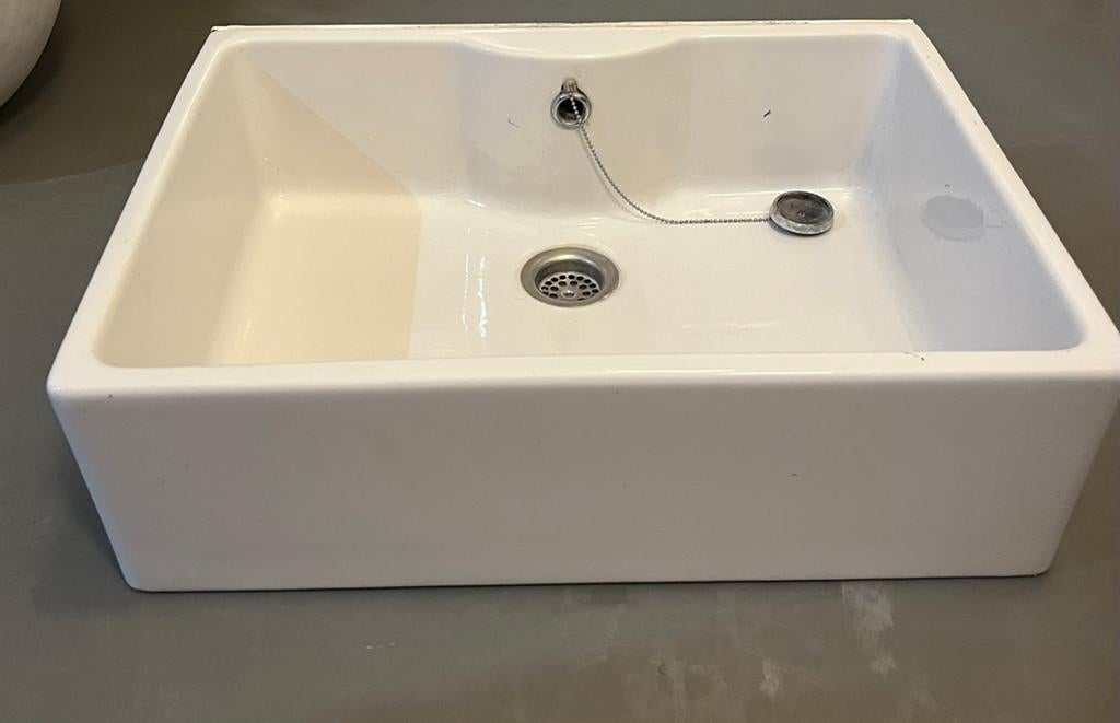 Spoelbak keramiek wit 45x61x18, Huis en Inrichting, Ophalen, Gebruikt, Wit, 50 tot 100 cm