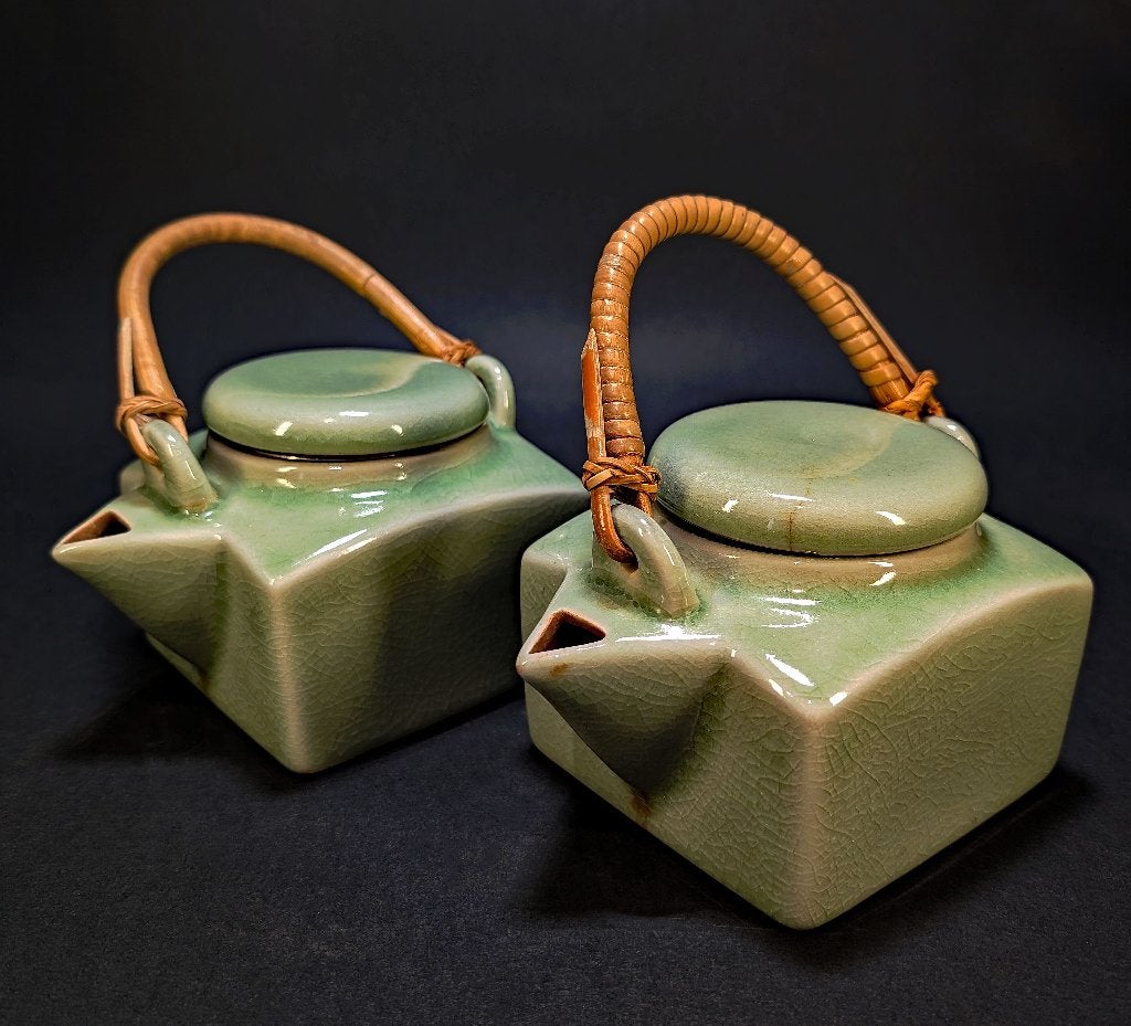 Thaise celadon keramische theepotten, Chiang Mai jaren 90, Verzenden
