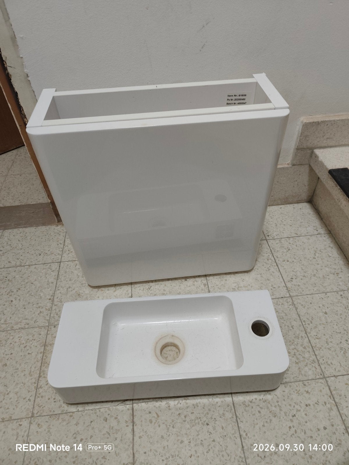 mooie design lavabo met onderkast van X2O gekocht 19cm diep, Gebruikt, Ophalen of Verzenden, Minder dan 25 cm, Minder dan 100 cm