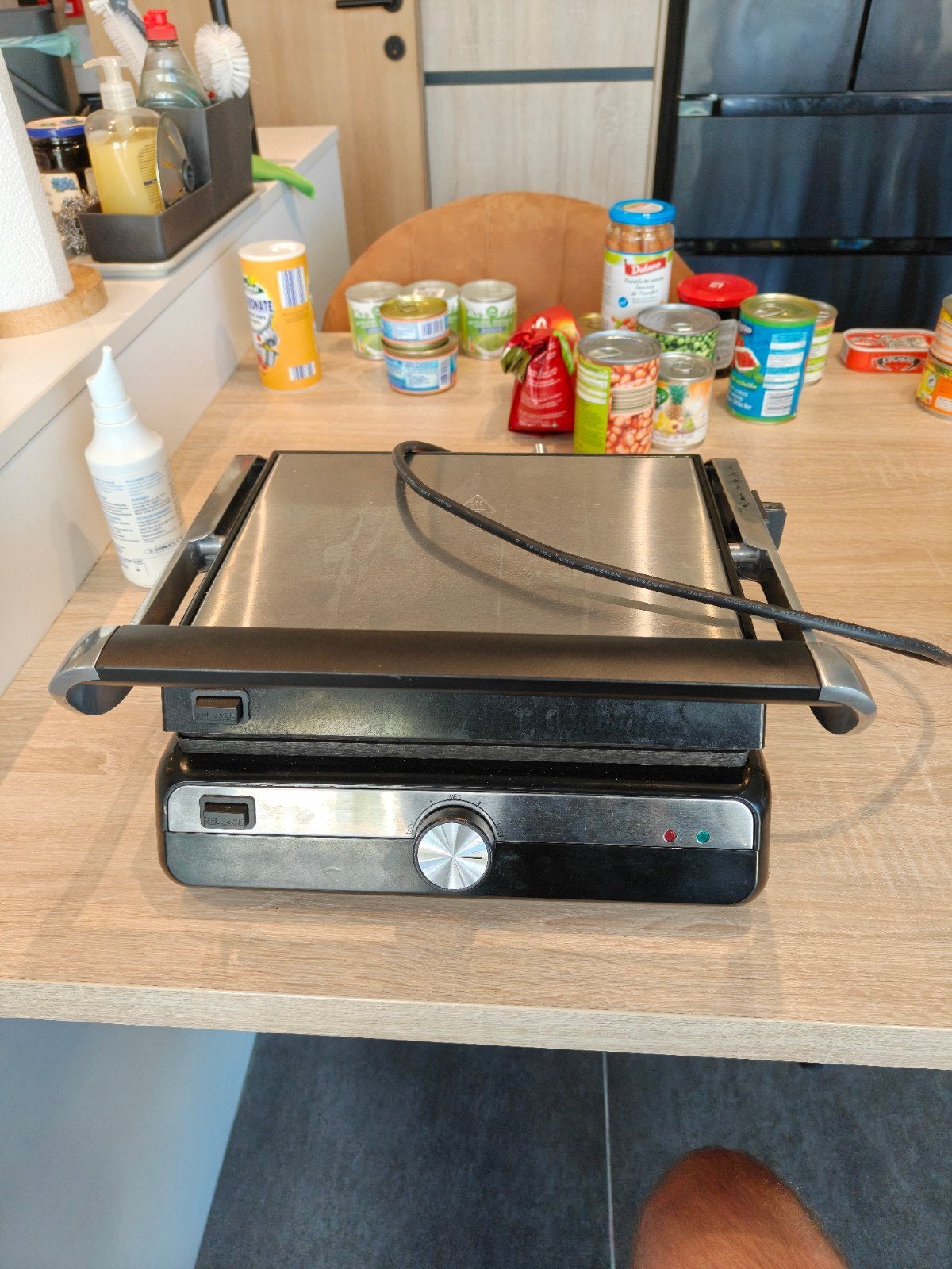 Elektrische Grill, Ophalen, Vaatmachinebestendige platen, Zo goed als nieuw