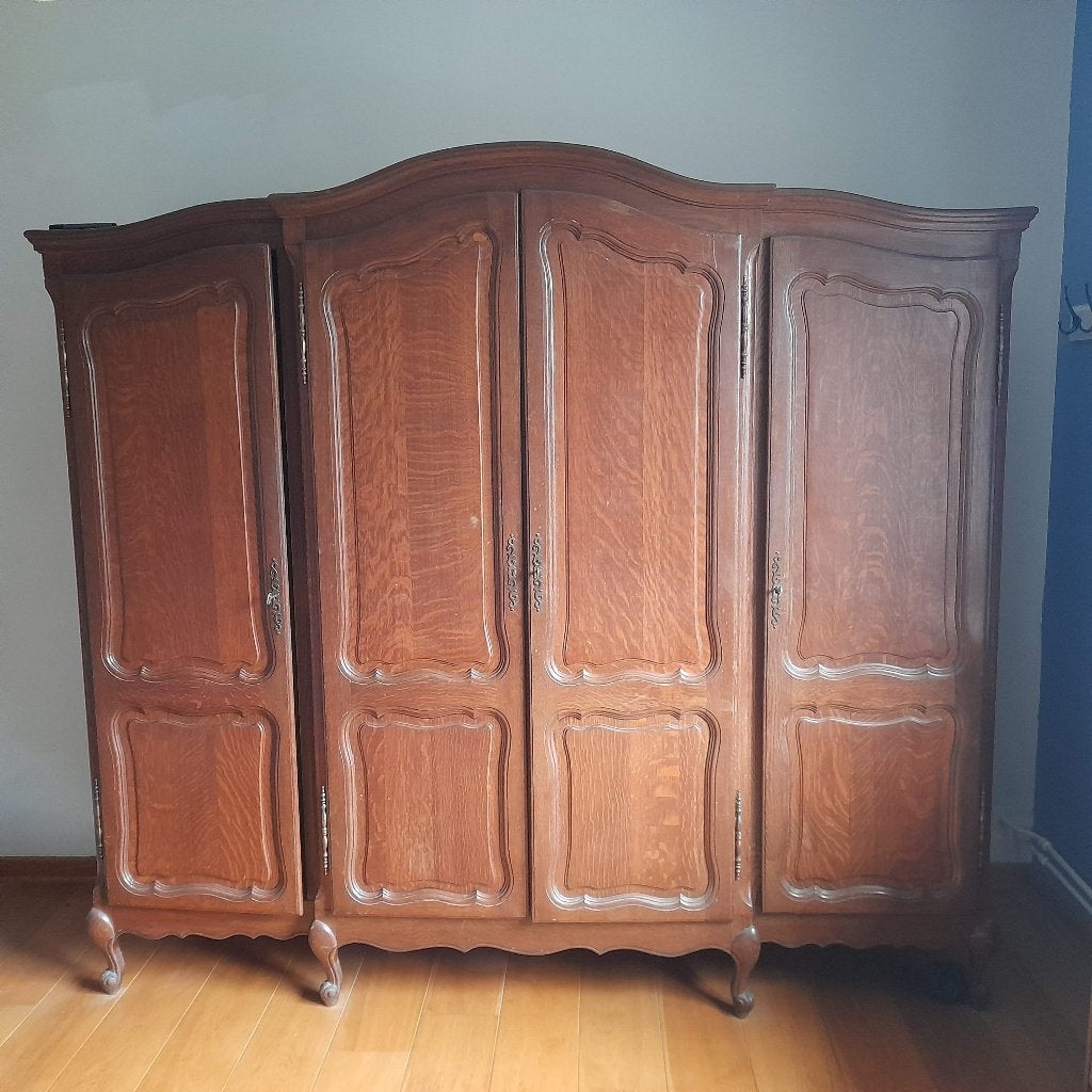 Garde robe style breton, 200 cm ou plus, Breton, Utilisé, Chêne