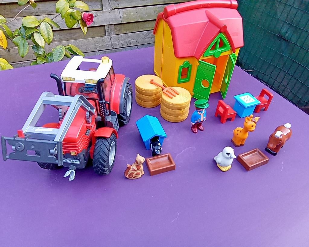 Playmobil boerderij met tractor, Ophalen of Verzenden, Zo goed als nieuw, Complete set