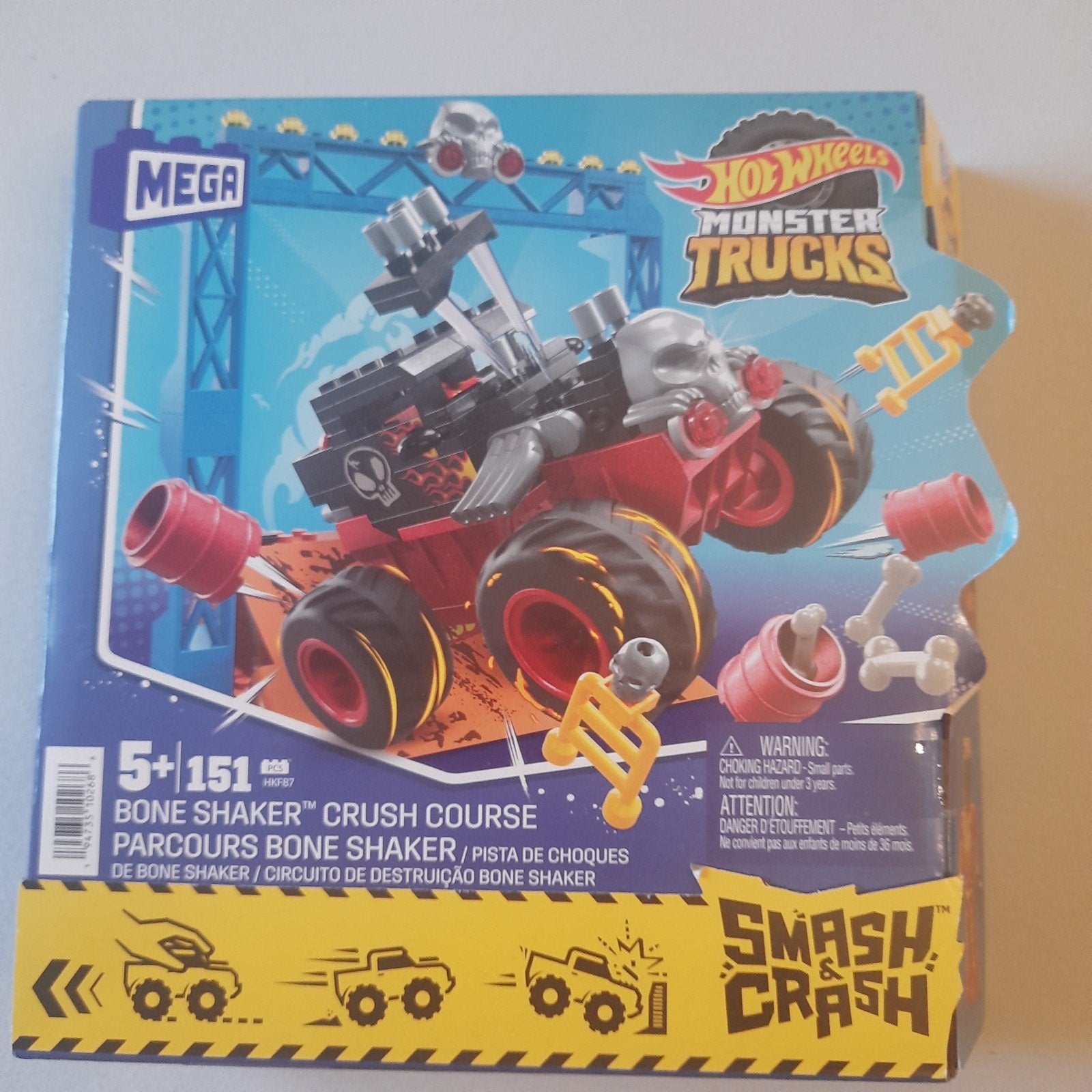 Coffret HOTWHEELS MEGABLOCKS BONE SHAKER CRUSH COURSE*NOUVEA, Collections, Enlèvement, Neuf