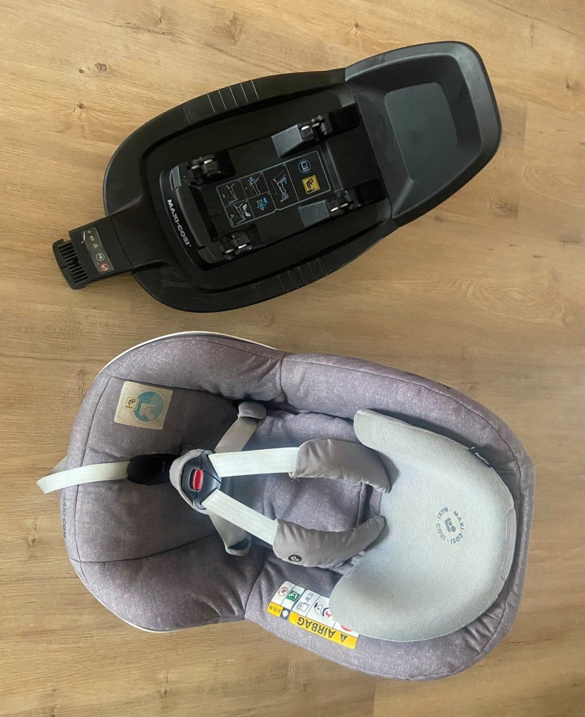 Siège auto Isofix + maxi cosi (0-15 mois), Enlèvement, Comme neuf, Maxi-Cosi, Isofix