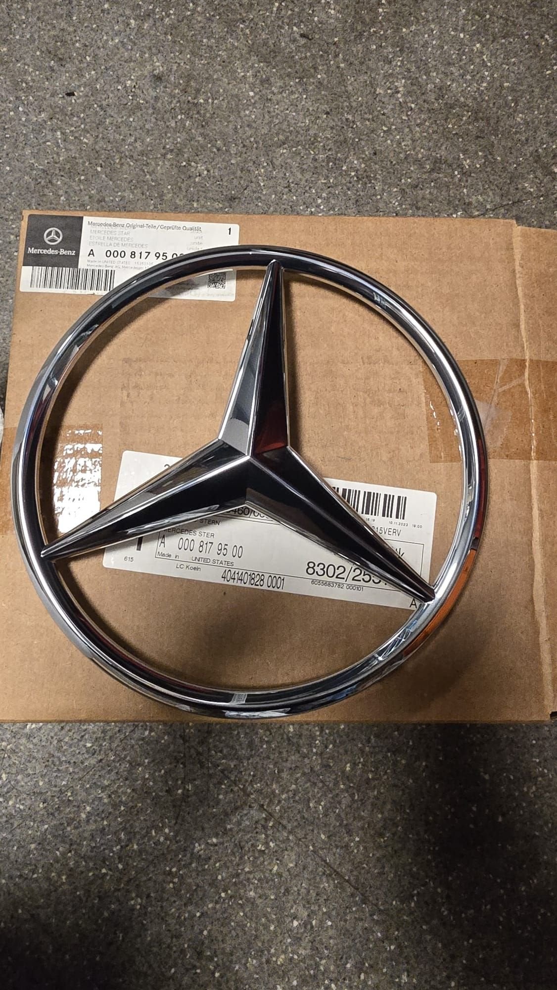 Mercedes Embleem/ster achterzijde A 000 817 9500, -, Nieuw, Ophalen of Verzenden, -