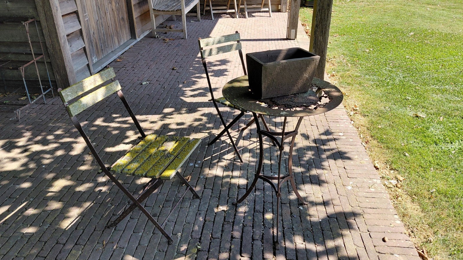 Gratis ijzeren tuinset anders containerpark, Tuin en Terras, Ophalen, Tuinset