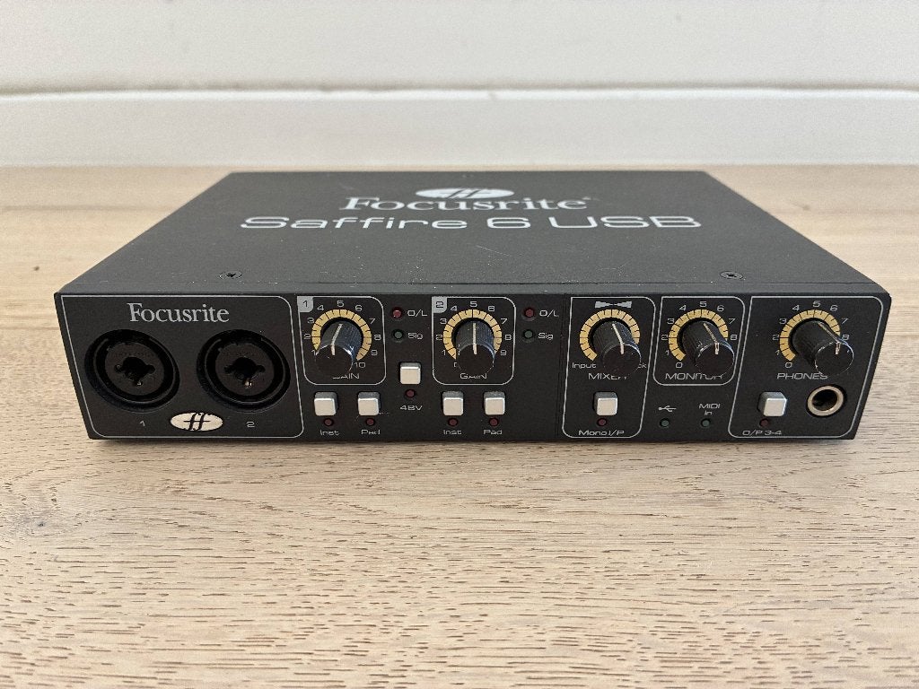 Focusrite Saffire 6 USB – 2 In / 4 Out Audio Interface, Ophalen of Verzenden, Gebruikt, Audio