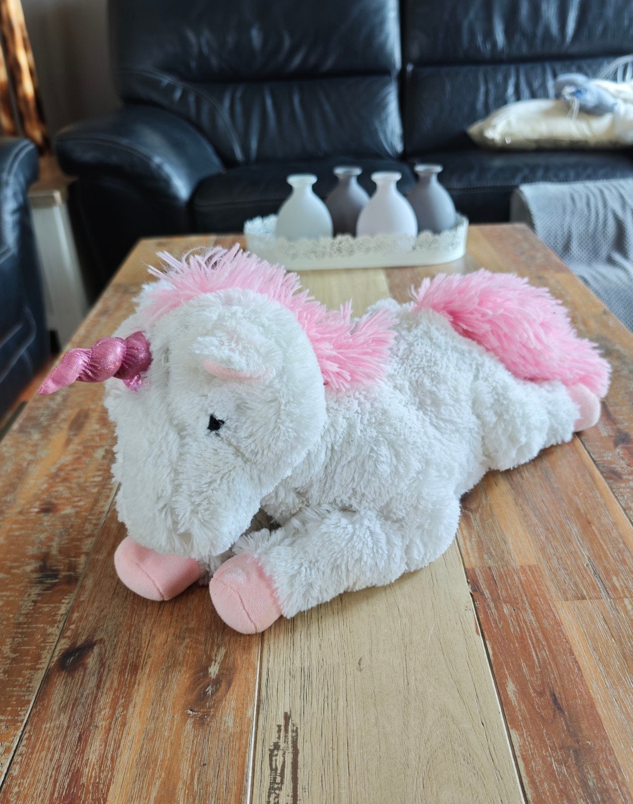 Peluche licorne Nicotoy, Enlèvement ou Envoi, Rose, Moyen (20 à 80 cm), Utilisé