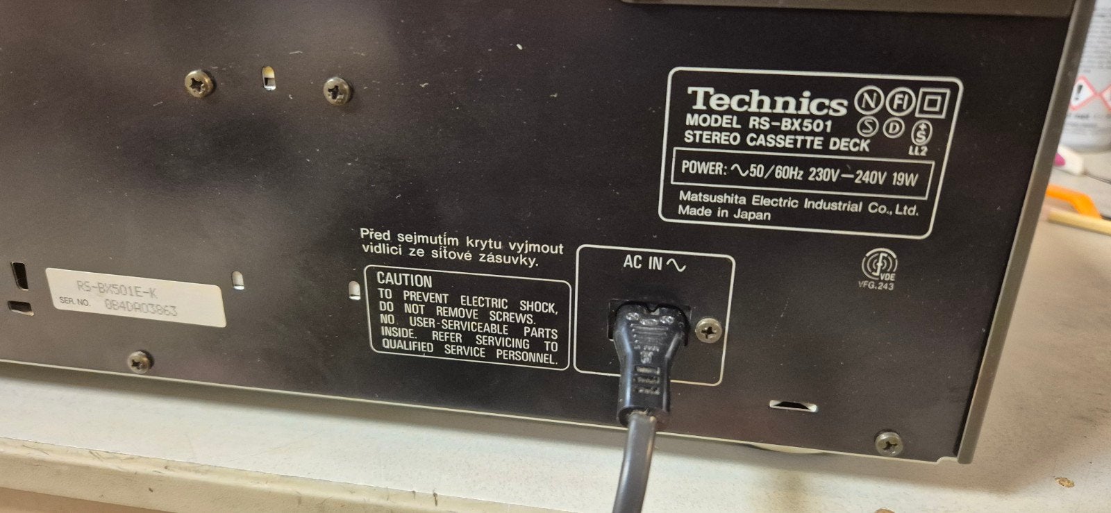 Technics deck RS-BX501, Enlèvement ou Envoi, Simple, Auto-reverse