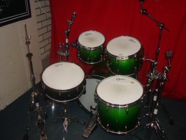 Gebruikt: Pearl Masters Custom maple shell drumstel compleet, Ophalen, Gebruikt, Trommel