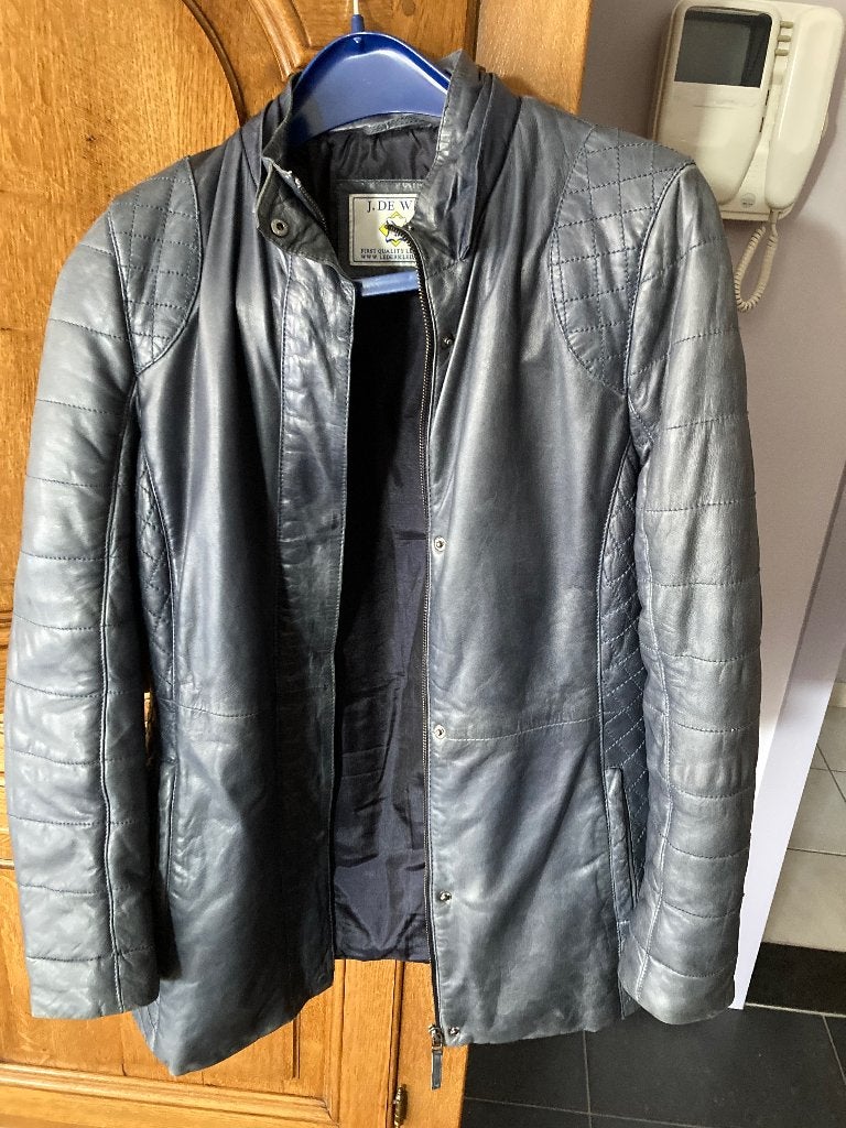 Jas, Blauw, Maat 42/44 (L), Gedragen, Ophalen