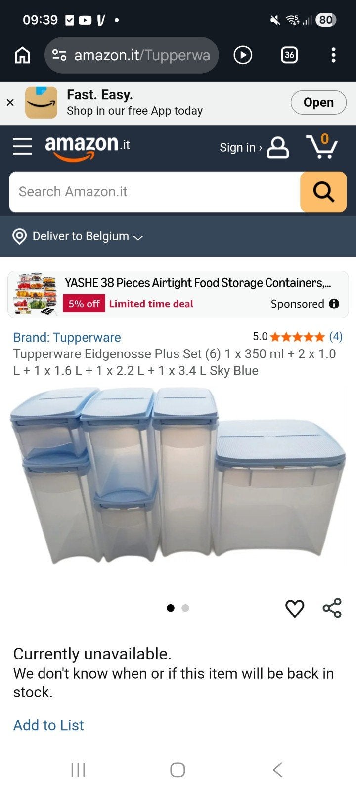 nieuwe ruimtemakers set van tupperware, Enlèvement ou Envoi