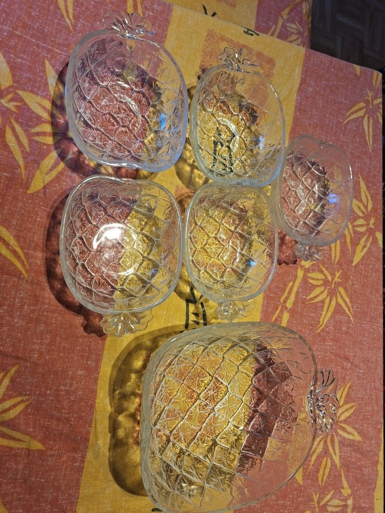 glazen ananas schalen, Ophalen