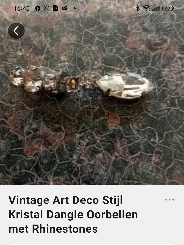enkel kristal oorbel, Bijoux, Sacs & Beauté, Boucles d'oreilles, Enlèvement ou Envoi, Avec cristal