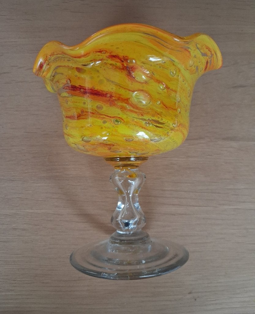 Vintage vaasje schaaltje glas, Antiek en Kunst, Ophalen