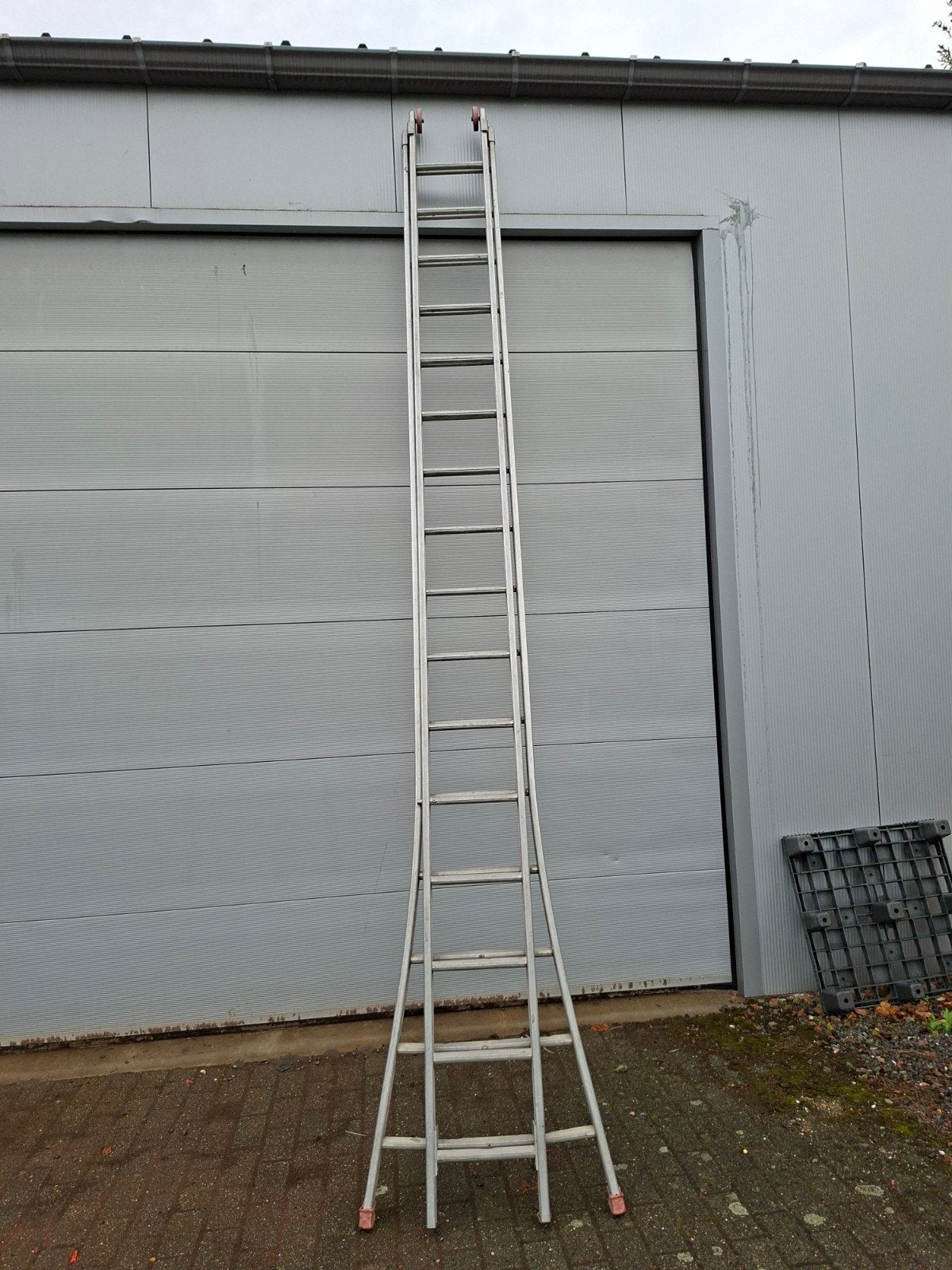2 delige ladder, Doe-het-zelf en Bouw, Ophalen, Ladder, Opvouwbaar of Inschuifbaar, 4 meter of meer