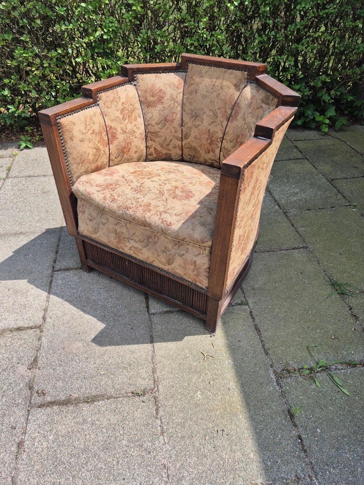fauteuil club art déco « chaise tonneau », Enlèvement