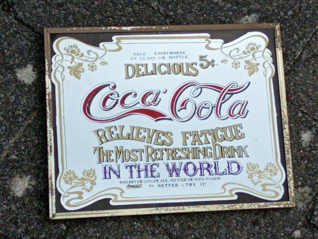 Vintage spiegel Coca Cola, Ophalen of Verzenden, Rechthoekig