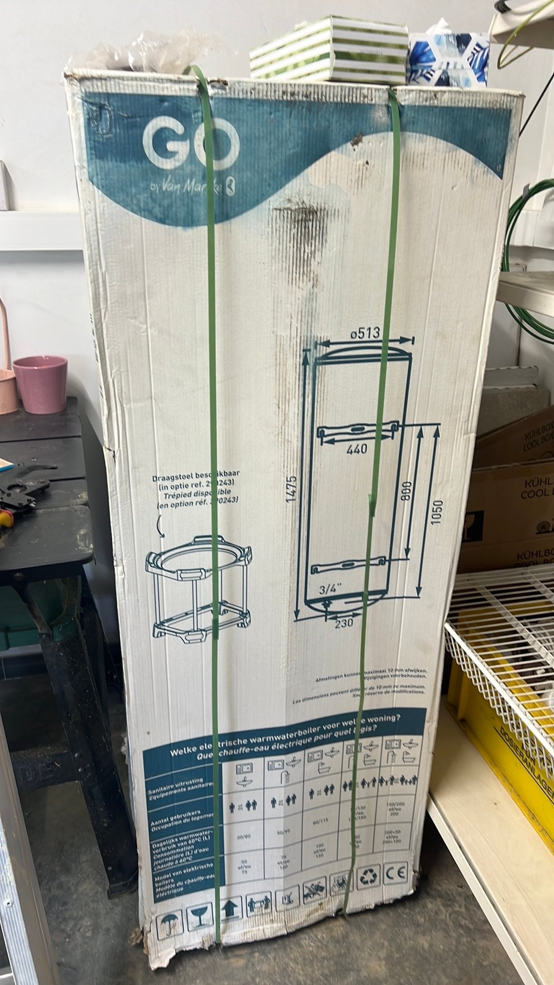 Elektrische warmteboiler nieuw nog in doos, Doe-het-zelf en Bouw, 100 liter of meer, Ophalen, Zo goed als nieuw, Boiler