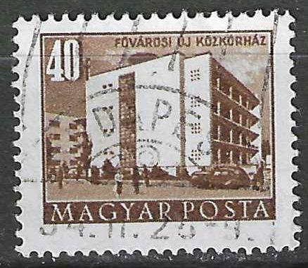 Hongarije 1953-1954 - Yvert 1085 - Heropbouwingsplan  (ST), Postzegels en Munten, Postzegels | Europa | Hongarije, Verzenden, Gestempeld