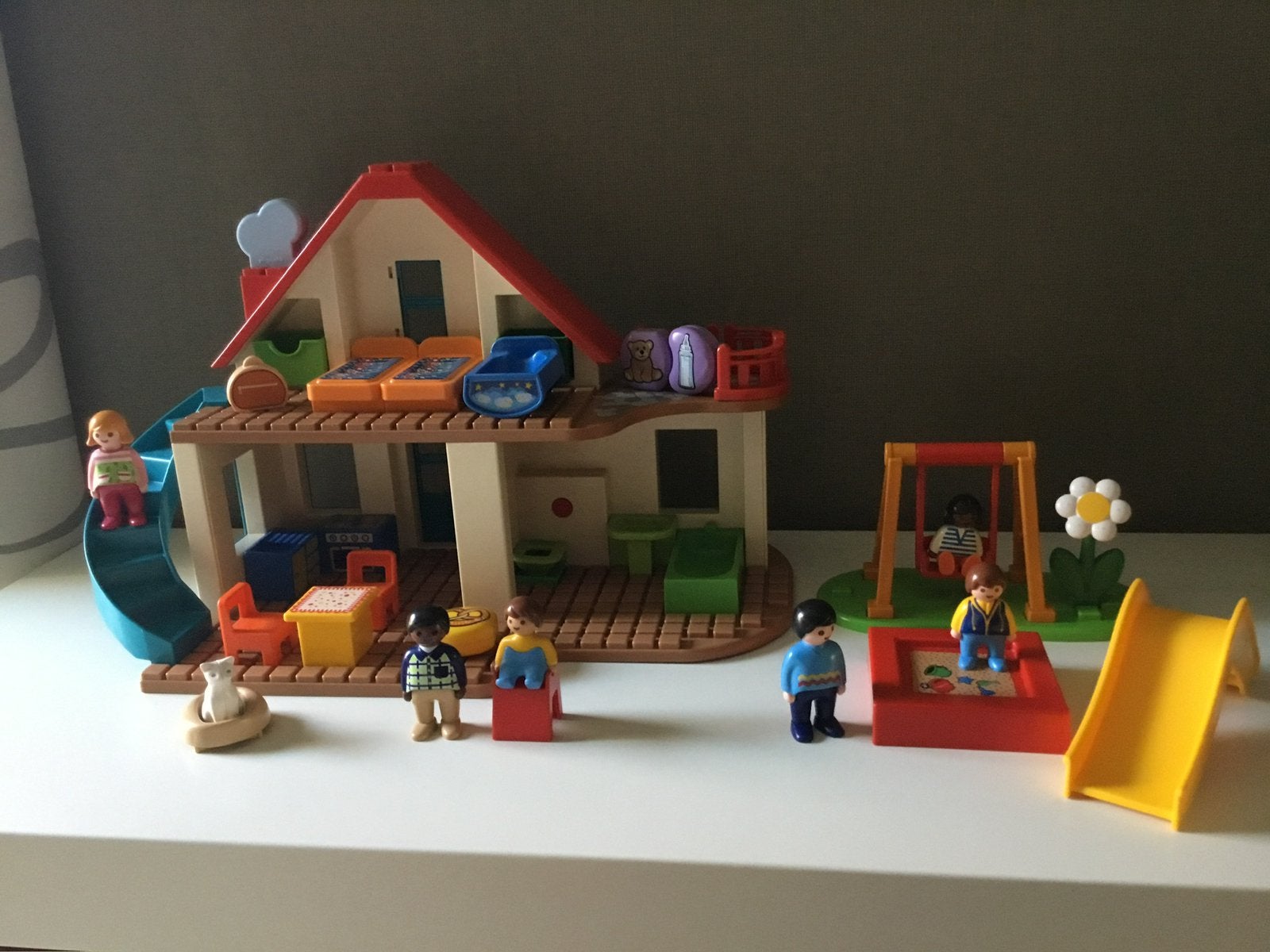 Playmobil 123 woonhuis met kinderpark, Enfants & Bébés, Enlèvement ou Envoi, 1.2.3