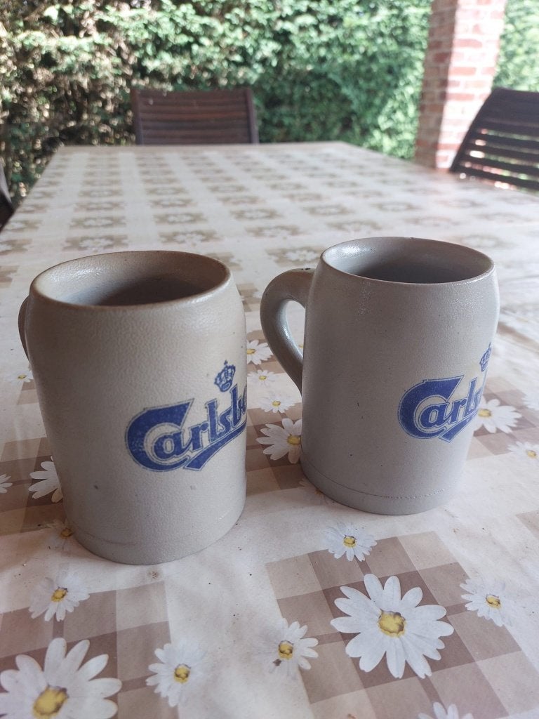 Bierpotten Carlsberg 0,25 liter, Verzamelen, Ophalen of Verzenden, Gebruikt, Pul(len), Overige merken