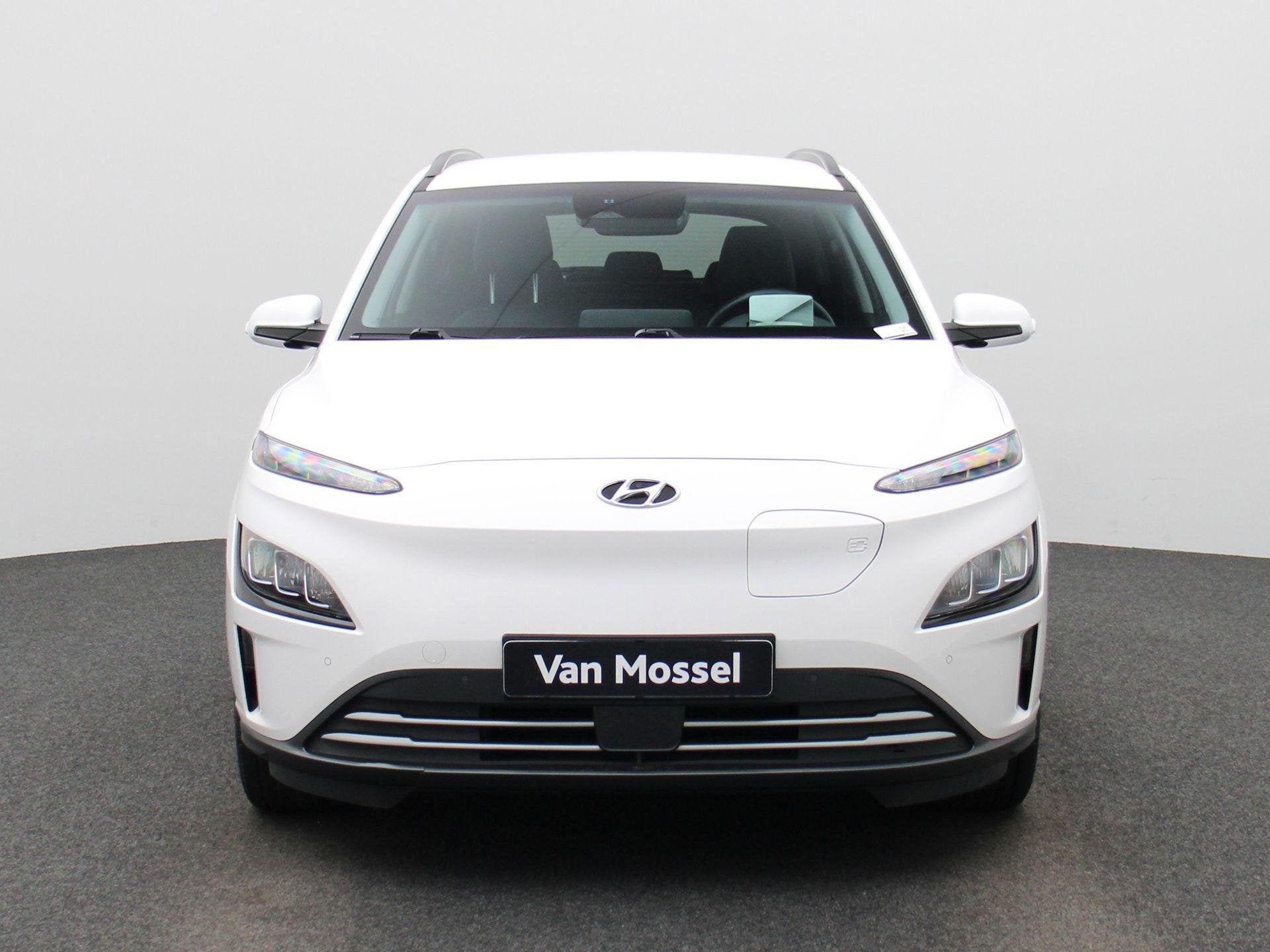 Hyundai Kona Electric Sky 64kWh, Auto's, Hyundai, Stof, Gebruikt, Wit, 5 zetels