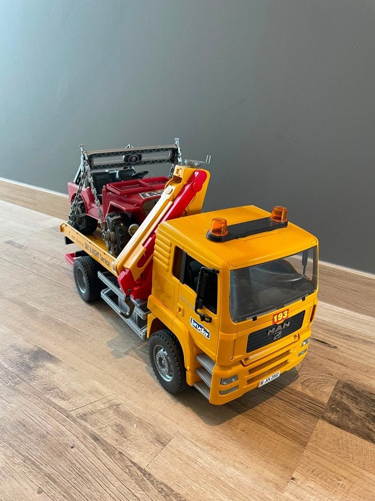 Brüder takel wagen met kraan en jeep, Enfants & Bébés, Enlèvement, Utilisé