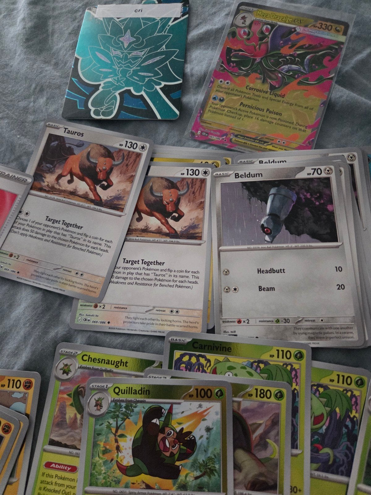 pokemonkaarten set CRI holo/reverse, Ophalen