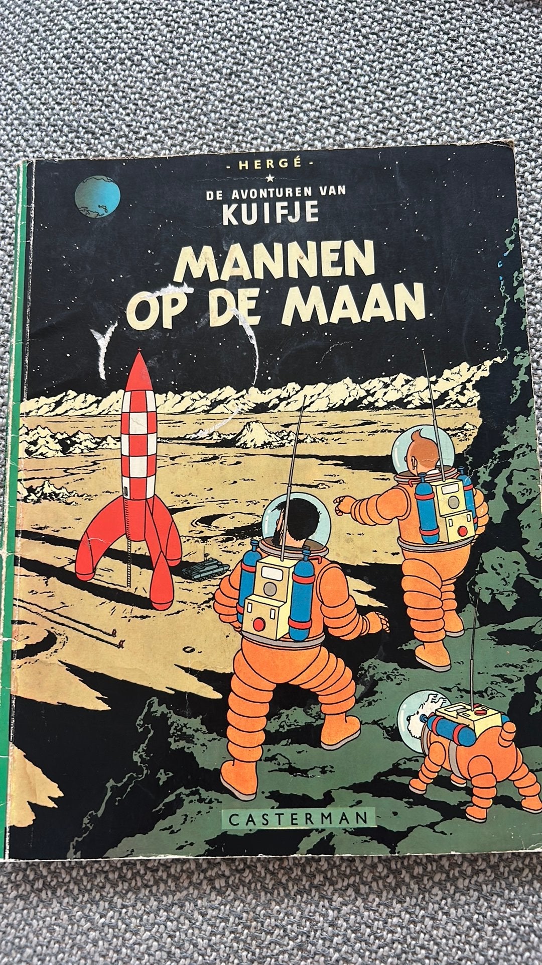 Kuifje – Mannen op de Maan (Casterman, D‑druk 1967), Enlèvement ou Envoi, Tintin, Utilisé, Livre ou Jeu