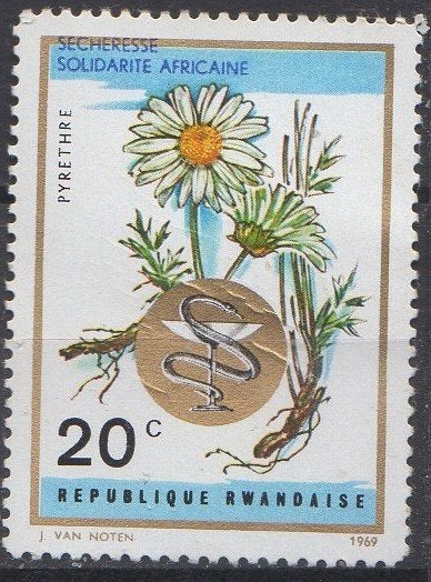 Rwanda - Medicinale planten - 1969, Ophalen of Verzenden, Postfris
