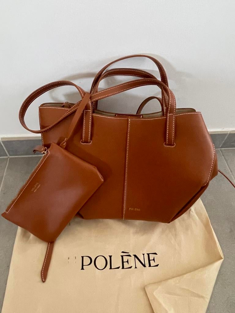 Sac polène cyme camel/cognac neuf, Ophalen of Verzenden, Nieuw, Overige kleuren, Handtas