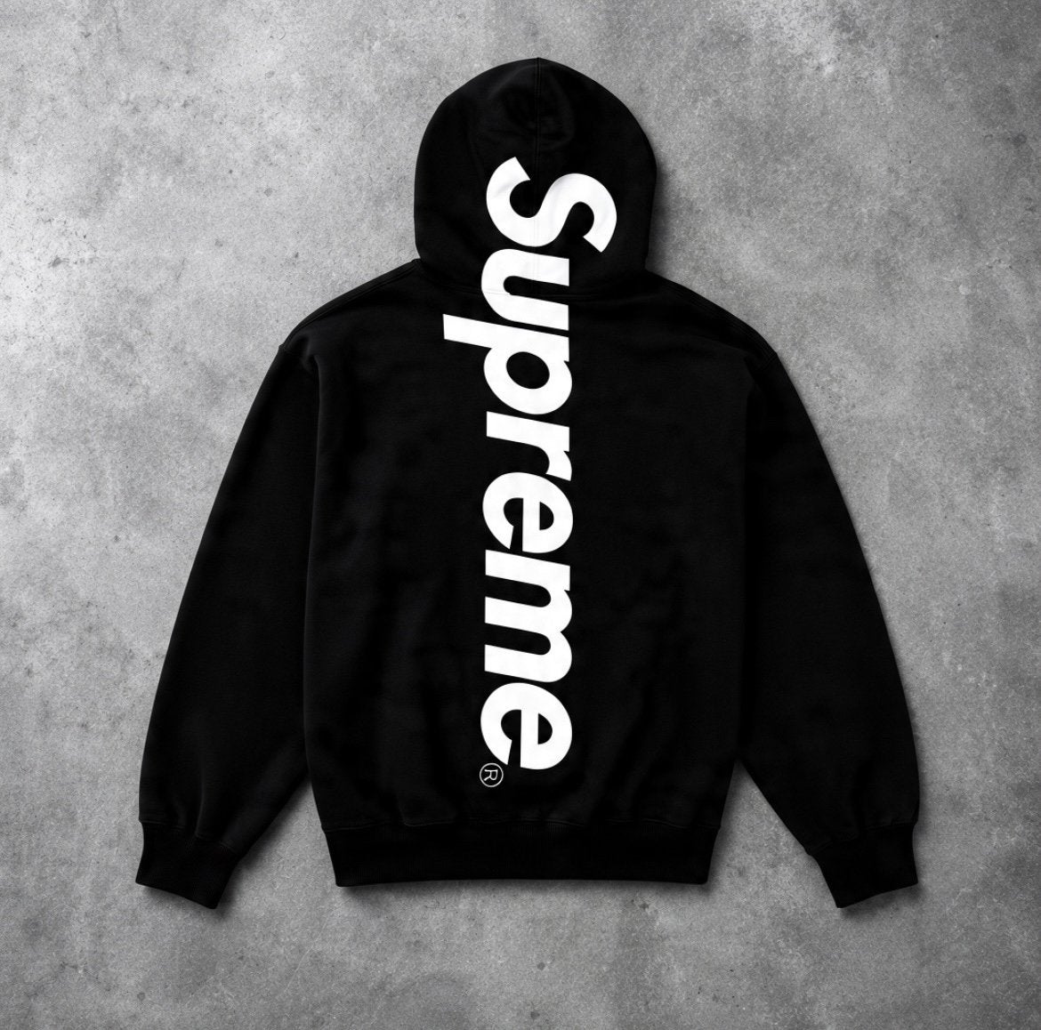 Supreme Satin Applique Hooded Sweatshirt (FW24) Black, Kleding | Heren, Ophalen of Verzenden, Zo goed als nieuw, Maat 46 (S) of kleiner