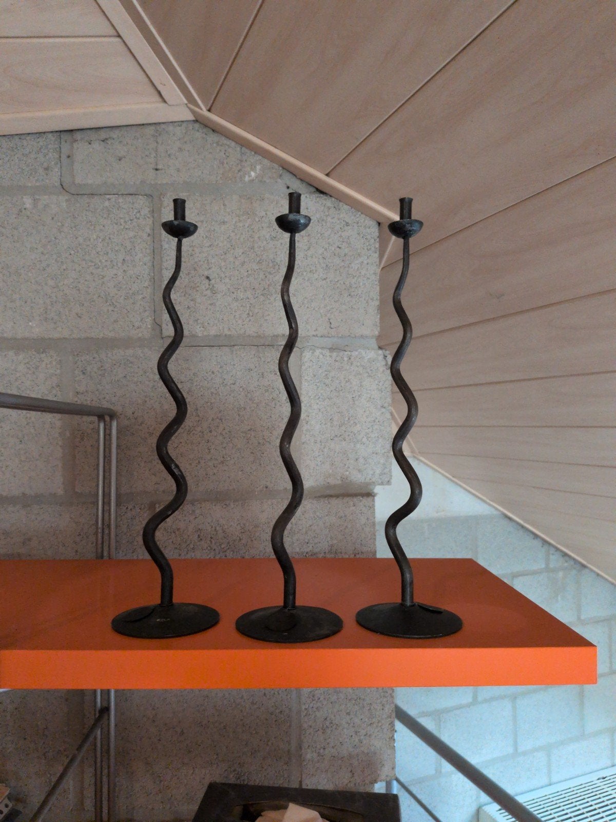 kandelaars, Huis en Inrichting, Woonaccessoires | Kandelaars en Kaarsen, Ophalen, Zwart, Nieuw, Metaal