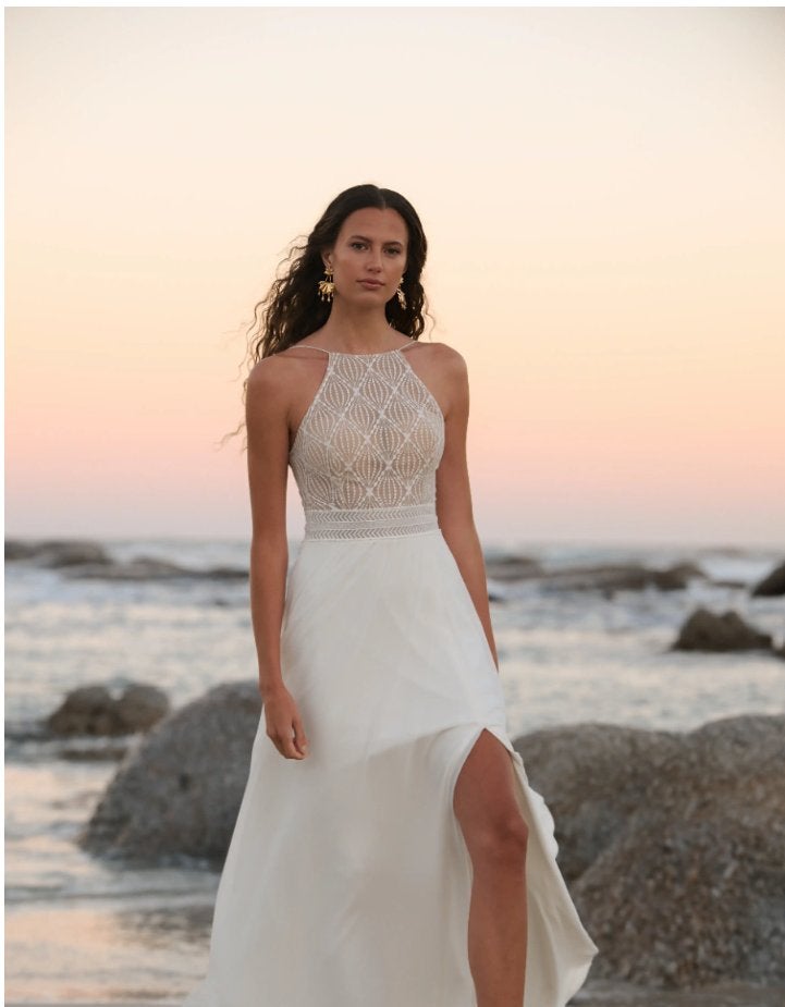 Trouwjurk Rembo Atelier Cala Luna, Kleding | Dames, Trouwkleding en Trouwaccessoires, Ophalen, Zo goed als nieuw, Wit, Trouwjurk