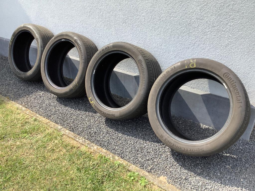 4 banden Continental breedset, Auto-onderdelen, Banden en Velgen, Ophalen, Gebruikt, 21 inch, Band(en)