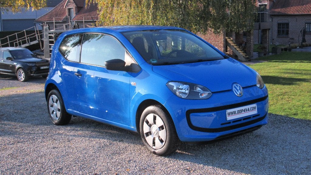 Volkswagen Up 1.0 neemt 5990€ distributiegarantie ok, Auto's, Voorwielaandrijving, Stof, Blauw, Bedrijf
