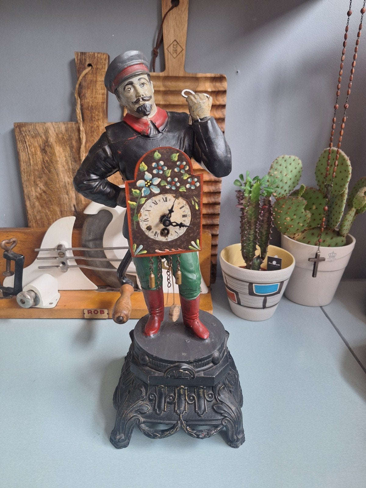 Schwarzwälder Klokkenmannetje, Antiek en Kunst, Curiosa en Brocante, Ophalen
