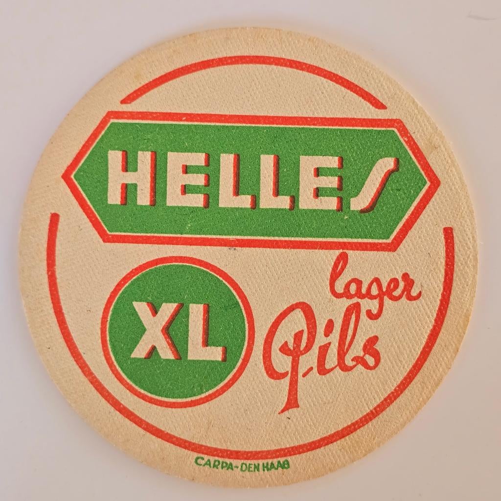 Helles XL sous-bock bierviltje bierdeckel coaster, Envoi, Utilisé, Sous-bock