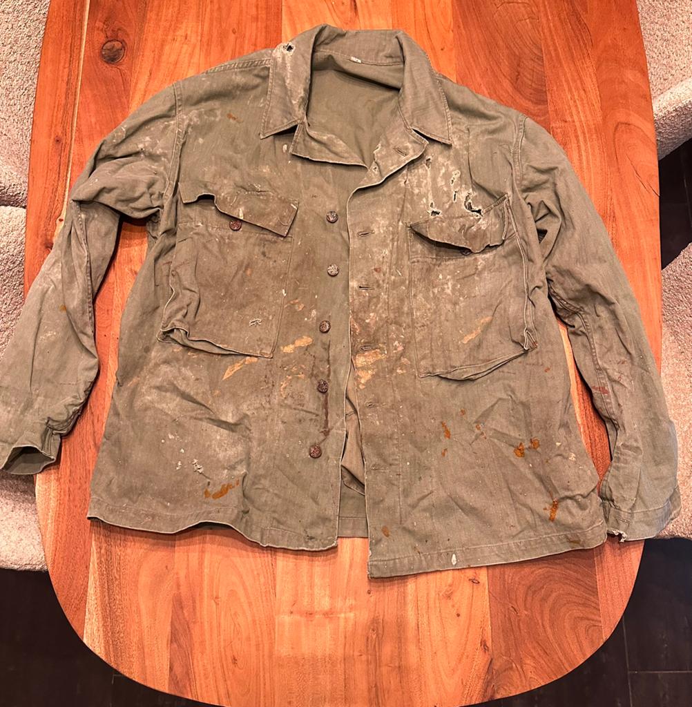 WW2 US HBT jacket 44R, Verzamelen, Militaria | Tweede Wereldoorlog, Ophalen of Verzenden