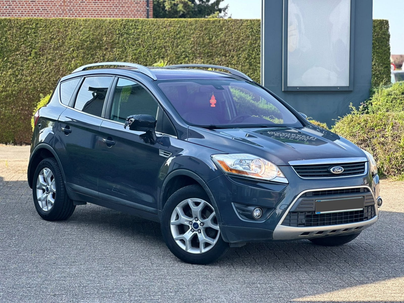 Ford Kuga 2.0 diesel, Auto's, Ford, Monovolume, Zwart, Blauw, Leder
